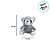Panda De Pelúcia Com Cachecol - Laranja - 18cm - 1 unidade - Rizzo - Imagem 2