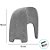 Escultura Elefante Abstrato de Poliresina - 16x18,5x8,5cm - 1 unidade - Rizzo - Imagem 2