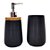 Kit para Banheiro 3 Peças em Cerâmica - Preto Fosco - 380ml - 1 unidade - Rizzo - Rizzo - Imagem 1