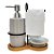 Kit para Banheiro 4 Peças em Cerâmica - Prata - 350ml - 1 unidade - Rizzo - Rizzo - Imagem 1