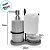 Kit para Banheiro 4 Peças em Cerâmica - Prata - 350ml - 1 unidade - Rizzo - Rizzo - Imagem 2
