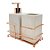 Kit para Banheiro de Cerâmica 3 Peças - Branco - 300ml - 1 unidade - Rizzo - Rizzo - Imagem 1
