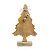 Pinheiro Decorativo Em Madeira - Detalhe Dourado -  29,5cm - 1 unidade - Cromus - Rizzo - Imagem 1