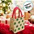 Bolsa De Natal De Juta - Verde, Cru e Vermelho - 15x15cm - 1 unidade - Cromus - Rizzo - Imagem 3