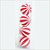 Kit Bola De Natal - Listrada Veludo Vermelho e branco - 9,5cm - 4 unidades - Cromus - Rizzo - Imagem 2