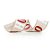 Fita Decorativa Aramada - Ho Ho Ho Vermelho e Branco - 6,3x914cm   - 1 unidade - Cromus - Rizzo - Imagem 1