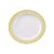 Prato Descartável Raso Redondo Premium Dourado - 19cm - 6 unidades - Rizzo - Imagem 1