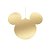 Enfeite Para Pendurar De Natal - Pingente Mickey Ouro - 12cm - Disney Original - 1 unidade - Cromus - Rizzo - Imagem 1
