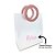 Sacola PVC com Alça Redonda de Couro Rosa Personalizado com Nome - 18x16x8cm - 1 unidade - Rizzo - Imagem 1
