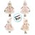 Enfeite Decorativo Menina Com Gorro Em Pé - Rosa e Branco - 44cm - 1 unidade - Cromus - Rizzo - Imagem 3