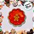 Bandeja  Flower Com Pé - 180mm - Laranja - 1 unidade - Só Boleiras - Rizzo - Imagem 3