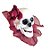 Acessório de Halloween Caveira com Presilha - Vinho - 8x16cm - 1 unidade - Rizzo - Rizzo - Imagem 1