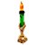Castiçal de Halloween com Vela Led - Verde - 18x6cm - 1 unidade - Rizzo - Rizzo - Imagem 2