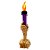 Castiçal de Halloween com Vela Led - Roxo- 18x6cm - 1 unidade - Rizzo - Rizzo - Imagem 2