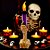 Castiçal de Halloween com Vela Led - Roxo- 18x6cm - 1 unidade - Rizzo - Rizzo - Imagem 1