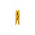 Mini Prendedor de Madeira Amarelo 3,5cm - 50 Unidades - Rizzo - Imagem 1