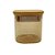 Pote de Vidro Âmbar Hermético com Tampa de Bambu - 6x6cm - 125ml - 1 unidade - Rizzo - Imagem 1