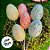 Pick Decorativo Ovos com Glitter Laranja, Verde e Amarelo de Páscoa - 21cm  - 6 unidades - Rizzo - Imagem 3