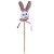 Pick Decorativo Coelho com Laço Rosa de Páscoa - 29cm  - 1 unidade - Rizzo - Imagem 1