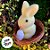 Pick Decorativo Coelho Amarelo Ninho de Páscoa - 29,5cm  - 1 unidade - Rizzo - Imagem 4