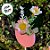 Pick Decorativo de Páscoa - Casca e Flores Rosa - 28cm  - 1 unidade - Rizzo - Imagem 3