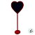 Lousa para Personalizar Coração com apoio Vermelho - 20cm - 6 unidades - Rizzo - Imagem 2