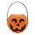 Baldinho de Halloween com Alça - Abóbora com Som e Luz  - Laranja - 1 unidade - Rizzo - Imagem 1