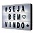 Luminária Led Light box Letreiro Preto - 20x15x4,5cm - 1 unidade - Artlille - Rizzo - Imagem 1