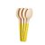 Colher de Madeira - Amarelo - 11cm -  unidades - Rizzo - Imagem 2
