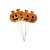 Palito Decorativo Halloween - Abobora - 29cm - 5 unidades - Rizzo - Imagem 1