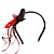 Tiara Halloween com Pompom Sortido - Vermelho e Preto - 1 unidade - Rizzo - Imagem 1