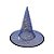 Chapéu de Bruxa Transparente Azul - Aranha Prata - Halloween - 1 unidade - Rizzo - Imagem 1