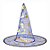 Chapéu de Bruxa Transparente Azul - Bruxa Dourado - Halloween - 1 unidade - Rizzo - Imagem 1