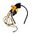 Tiara Halloween com Pompom Sortido - Amarelo e Preto - 1 unidade - Rizzo - Imagem 1