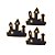 Enfeite Decorativo Halloween - Mini Castelo Laranja Com Glitter - 7cm - 3 unidades - Rizzo - Imagem 1