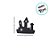 Enfeite Decorativo Halloween - Mini Castelo Laranja Com Glitter - 7cm - 3 unidades - Rizzo - Imagem 2