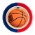 Prato de Papel Redondo - NBA - 8 unidades - FestColor - Rizzo - Imagem 1