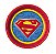 Prato Festa Superman 18Cm - 8 unidades - Festcolor - Rizzo Festas - Imagem 1