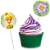 Pick p/ Docinhos Festa Fadas Disney - 8 unidades - Festcolor - Rizzo Festas - Imagem 1