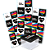 Adesivo Quadrado Festa Now United - 30 Unidades - FestColor - Rizzo Festas - Imagem 1