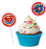 Topper Para Docinhos Festa Superman - 8 unidades - Festcolor -  Festas - Imagem 1