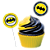 Topper para Docinhos Festa Batman Geek - 08 unidades - Festcolor -  Festas - Imagem 1