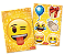 Kit Decorativo Festa Festa Emoji - Festcolor - Rizzo Festas - Imagem 1