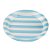 Prato Papel Biodegradável Listrado Azul Bebe - 10 unidades - 18 cm - Rizzo - Imagem 1