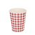 Copo papel Xadrez Junino Vermelho Biodegradável- 10 unidades - 270 ml - Rizzo - Imagem 1