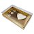Caixa Meio Ovo Coração com 6 Docinhos 250g - Ouro - 5 unidades - Assk - Rizzo - Imagem 1
