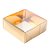Caixa para Doces com Tampa Transparente Nº9 (6,5x3x6,5cm) Ouro - 10 unidades - Assk - Rizzo - Imagem 1