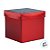 Caixa Cubo Para Presente Metalizada com Textura Vermelho 15x15x15cm   - 10 unidades - ASSK - Rizzo - Imagem 2