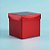 Caixa Cubo Para Presente Metalizada com Textura Vermelho 8x8x8cm - 10 unidades - ASSK - Rizzo - Imagem 1