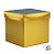 Caixa Cubo Para Presente Metalizada com Textura Dourado 12x12x12cm - 10 unidades - ASSK - Rizzo - Imagem 2